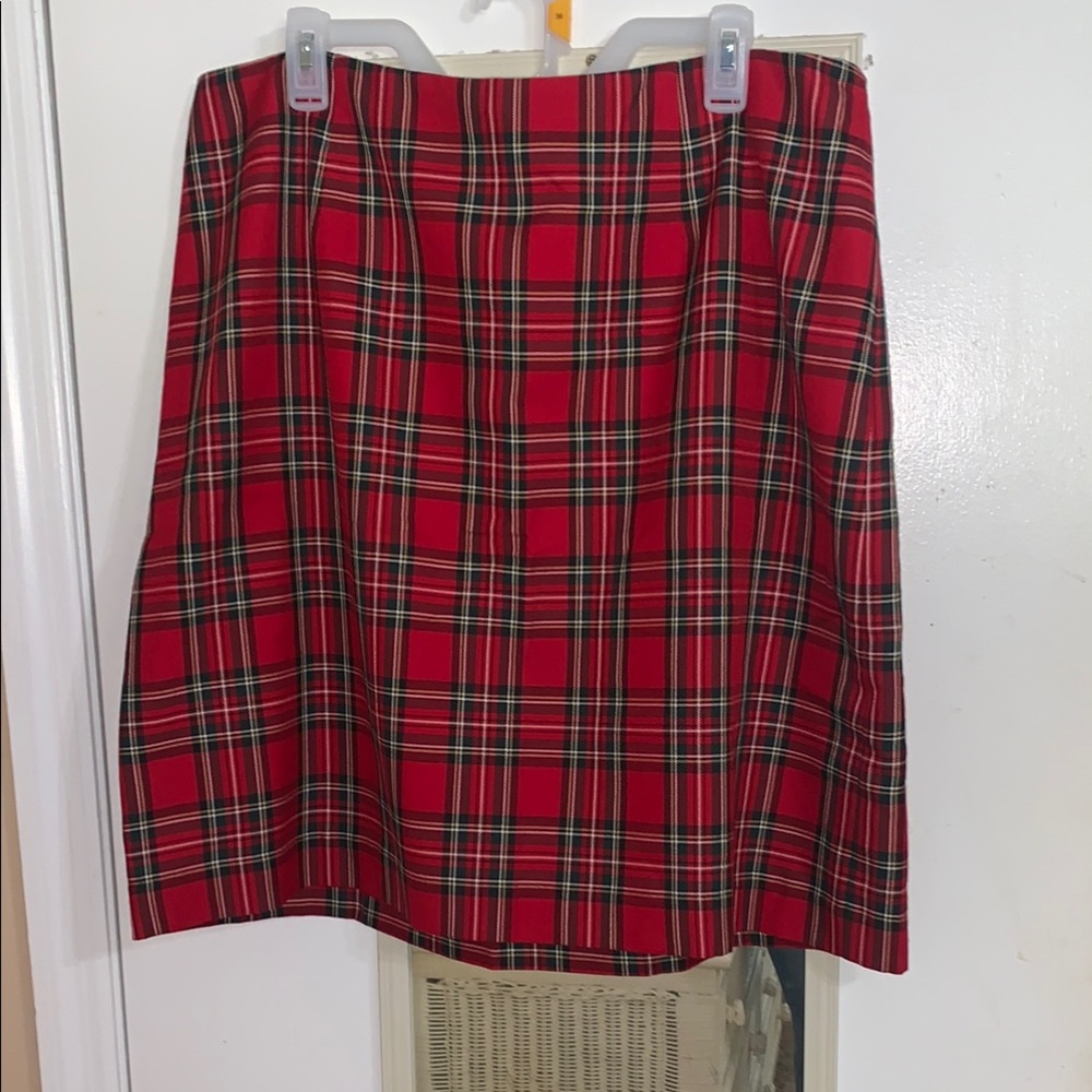 Talbots Red A-Line Knee-Length Skirt for Work